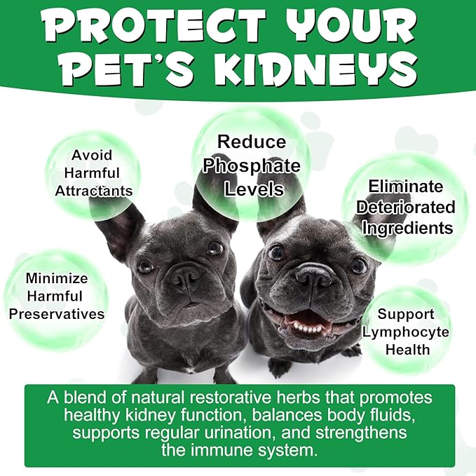 Kidney Support for Dogs, Dog Kidney Treatment Support Urinate Regularly, Strengthen Kidney Function,Increase Immunity, Herbal Supplement Supports Healthy Kidney Function- 60ml/2fl.oz