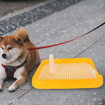 ULTECHNOVO Dog Litter Box Mesh Training Toilet Potty Tray for Puppy and Small Size Dog Indoor Dogs Potty Training Pads Holder for Small and Medium Dogs Pee Pad Holder