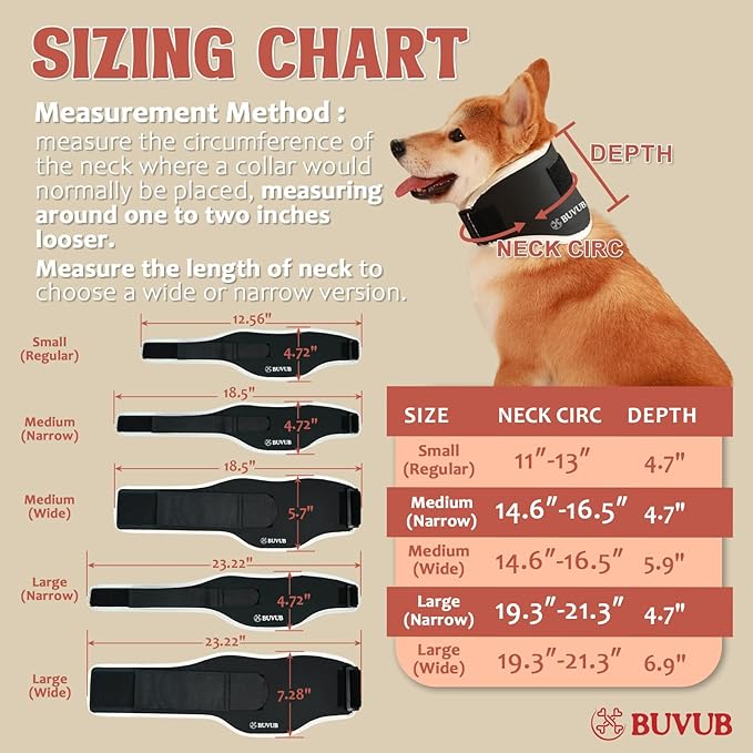 Dog Neck Brace Supports Pet's Neck with Cervical Vertebral Sprains Instability Intervertebral Disk Disease (IVDD) Collar for Dog (Wide L)