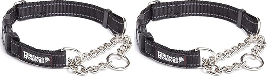Friends Forever Martingale Collars for Dogs, Reflective No Pull Dog Collar for Training Large/Medium Breed Dogs, Medium (Pack of 2)