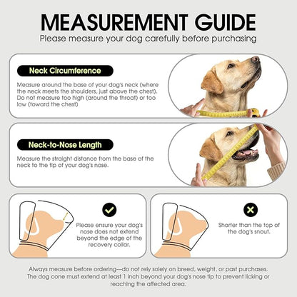 SUNFURA Soft Dog Cone, Adjustable Dog Cone Collar Alternative for Large Dogs, Comfy Pet Cones for Dogs to Stop Licking, Protective E-Collar After Surgery for Wound Healing, Pink XL