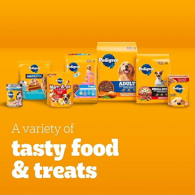 Pedigree Chopped Ground Dinner Wet Dog Food Pouches with Hearty Chicken, 3.5 oz Pouches, 16 Count