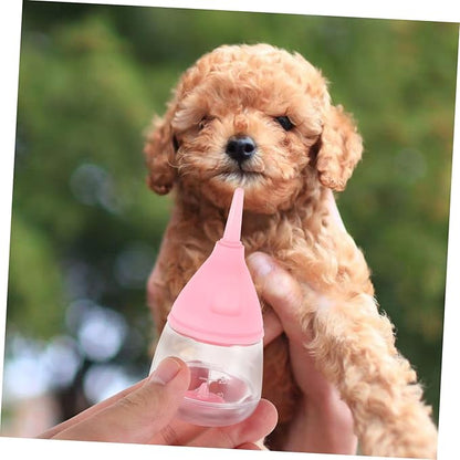 YARNOW Silicone Puppy Kitten Nursing Bottle Nipples Feeding Milk Bottle for Newborn Pets