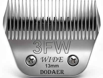 3FW Dog Grooming Replacement Wide Blade,Compatible with Andis, Wahl, Oster A5 Dog Wide Clippers, 13mm (1/2") Cutting Length,for Large Dogs, Cats Other Pet Grooming