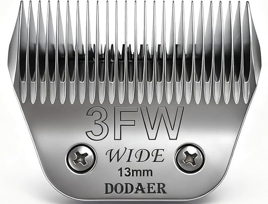 3FW Dog Grooming Replacement Wide Blade,Compatible with Andis, Wahl, Oster A5 Dog Wide Clippers, 13mm (1/2") Cutting Length,for Large Dogs, Cats Other Pet Grooming