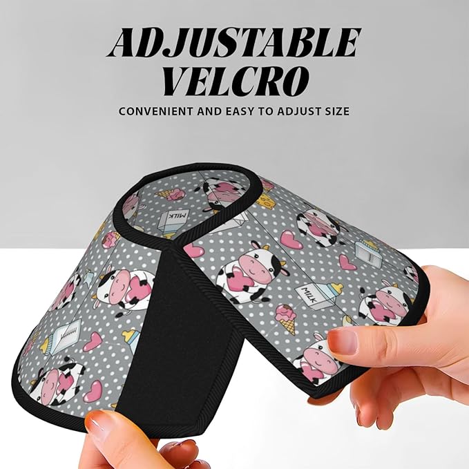 Lightweight Dog Recovery Collar Cartoon Cow Character, Soft Dog Cone Alternative After Surgery, Breathable Elizabethan Collar for Large Medium Small Dogs, Prevent Licking
