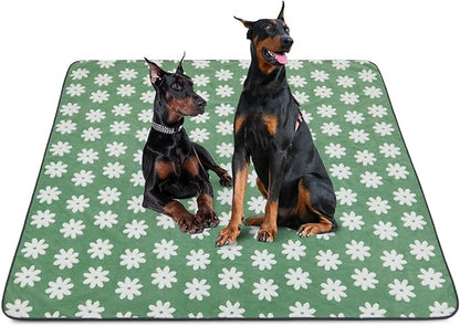 LOOBANI Extra Large Washable Puppy Pads: Non-Slip Pet Whelping Pad, Fast Absorbent Reusable Pee Pads for Dogs, Waterproof and Leakproof Dog Playpen Mat for Incontinence, Floor (72"x72",1 Pack)