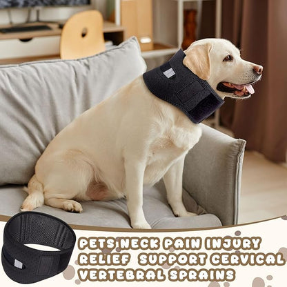 Adjustable Dog Neck Brace Offers Support for Pets Neck Pain Injury Relief Soft Support Cervical Vertebral Sprains and Instability Brace Collar for Dogs(XL)