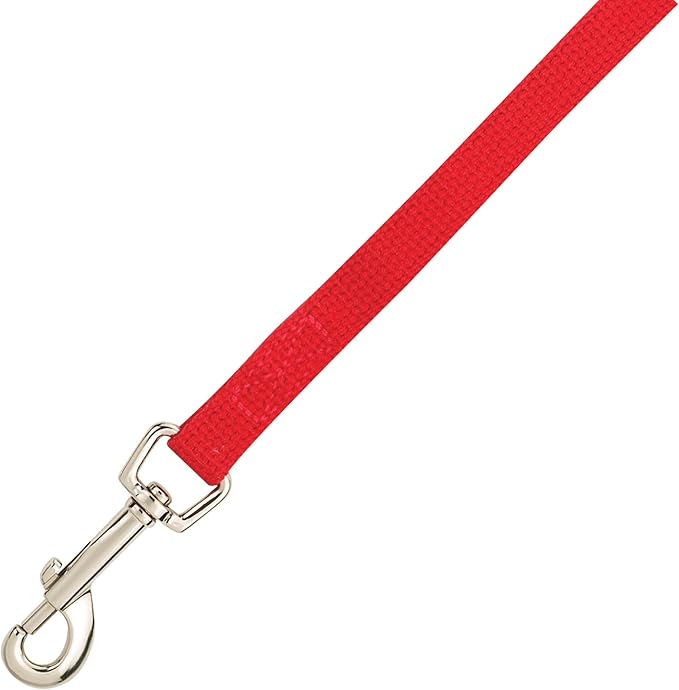 Guardian Gear Cotton Web Dog Training Lead 15'x5/8", Red