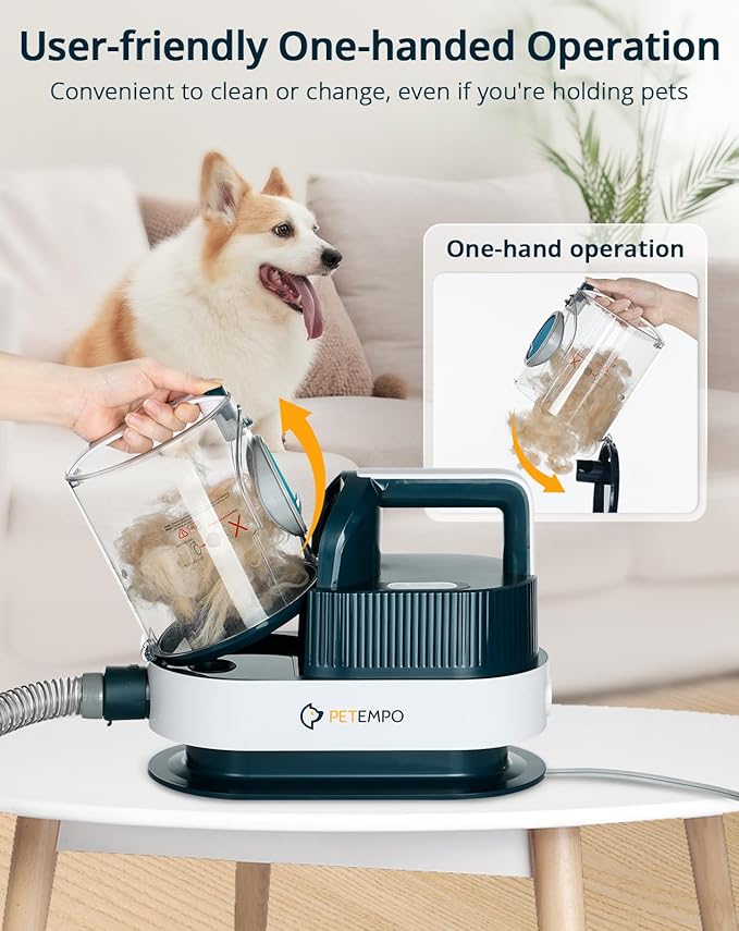 9 in 1 Dog Grooming Kit & Hair Vacuum -Pet Hair Removal, 2.5L Dust Cup Dog Brush for Shedding
