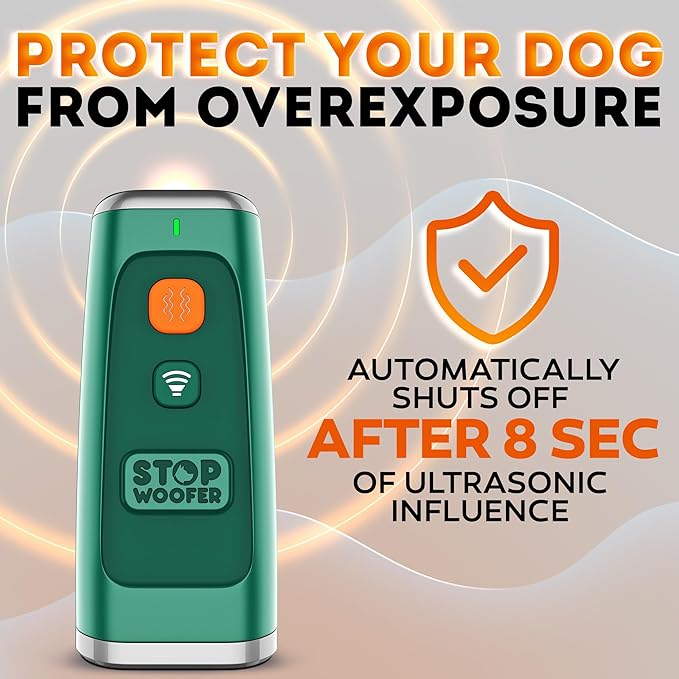 Stop Dog Barking Instantly – Ultrasonic Dog Bark Deterrent Device Humane No-Shock Barking Silencer & Dog Trainer for Indoor & Outdoor Use Effective Bark Control Solution for Small Medium Large Dogs