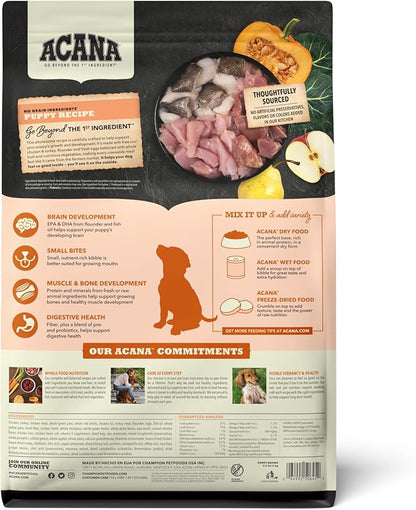 ACANA Grain Free Dry Dog Food Puppy Recipe 4.5lb Bag