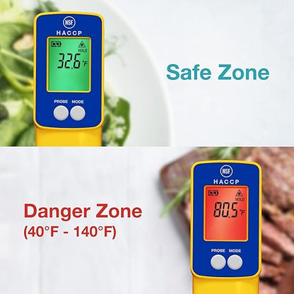 DeltaTrak 15039 Fast Accurate HACCP Infrared Thermocouple Probe Combo Thermometer Internal External Temperature