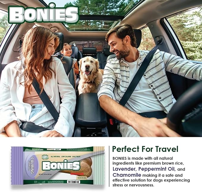 Bonies Natural Hip & Joint Formula Small-Sized Single Bone, Glucosamine & Omega Fatty Acids, Fresh Breath, Clean Teeth, Low Calories, Chicken Flavor, Small Dog, 1 Bone