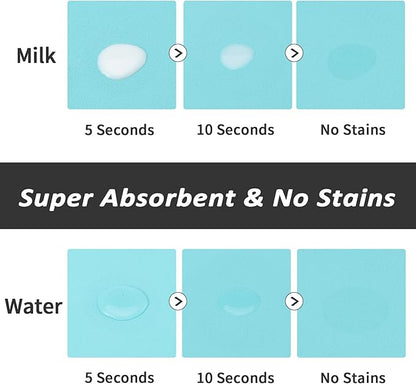 HotLive Dog Food Mat - Absorbent Cat Mat for Food and Water, No Stains Pet Feeding Bowl Mat, Easy to Clean Pet Placemats, Quick Dry Dog Water Dispenser Mat for Messy Drinkers | Paw Teal 24"x36"