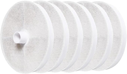 Amazon Basics Replacement Filters for 3L Pet Water Fountain, Pack of 6, White