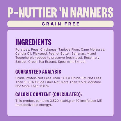 Wellness Old Mother Hubbard Classic Grain Free P-Nuttier'n Nanners Dog Biscuits, Natural Training Treats, Peanut Butter and Banana Flavor, Mini Size. 16 oz Bag