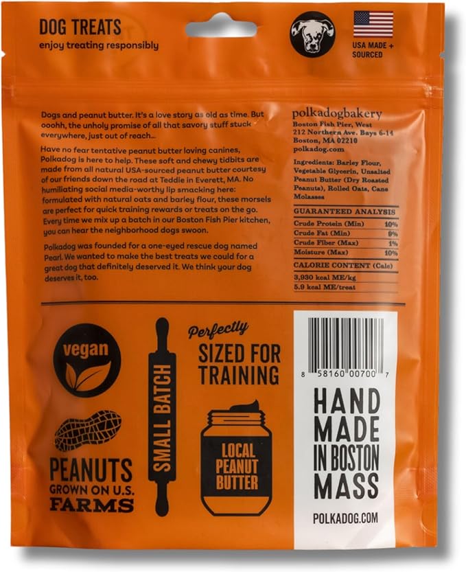 Polkadog Wonder Nuggets 3-Pack Dog Treats - Peanut Butter, Soft & Chewy, Limited Ingredient, Lean Protein & Omega-3 Rich Snacks for Dogs, Great for Training All Breeds, Made in USA - 10oz (3pk)