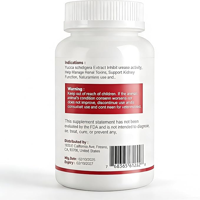 Herbal Kidney Support for Cats & Small Dogs - 500mg Urinary Tract & Renal Health Supplement Capsules, 90Capsules - Vet-Recommended Ingredients to Support Healthy Kidney Function