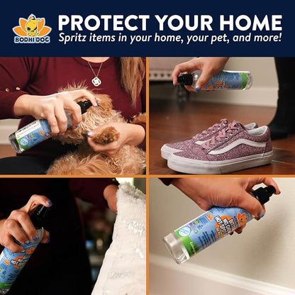 Bodhi Dog Bitter 2-in-1 No Chew & Hot Spot Spray - Natural Anti-Chew Remedy Better Than Bitter Apple - Soothes Hot Spots, Deters Chewing - Safe for Skin, Wounds & Furniture- Made in USA (128 Fl Oz)