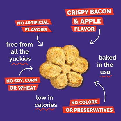 Fruitables Baked Dog Treats, Healthy Pumpkin Treat for Dogs, Low Calorie & Delicious, Made Without Wheat, Corn and Soy, Made in the USA, Allergy Friendly, Crispy Bacon and Apple Flavor, 20 oz