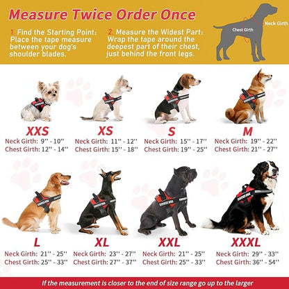 Opstin Service Dog Vest, ID Tag + 50 ADA Information Cards, Service Dog Harness in Sizes X Small to XX Large, Metal Dog Tag has Ruggedized Clip, 2-Sided Service Animal Cards,ESA Accessory Set Small