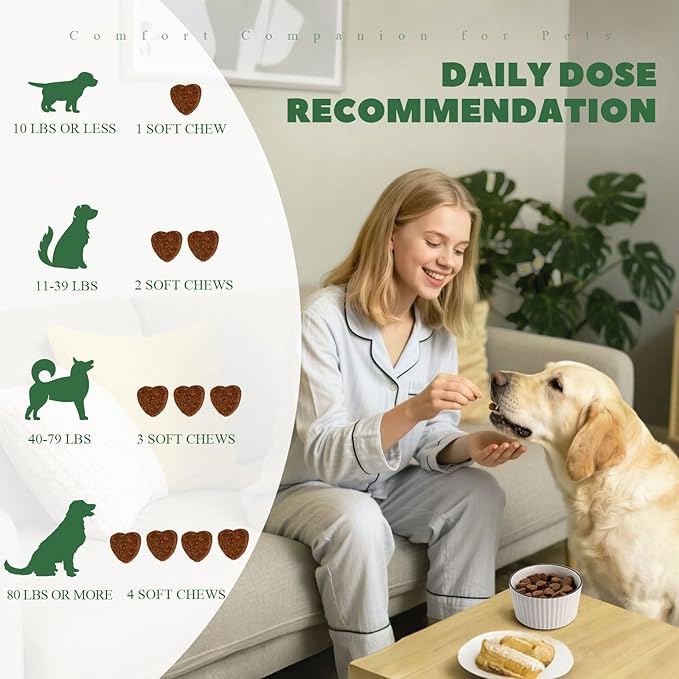 Dog Allergy Chews 200ct, Dog Allergy Relief Chews Coat Supplement for Itchy Skin Paw Licking, Probiotics for Large Dogs with Colostrum Omega-3 Turmeric Immune Supplement