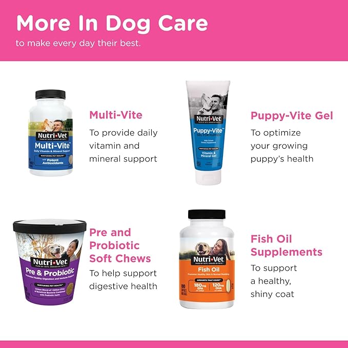 Nutri-Vet Allerg-Eze Chewables for Dogs, Antioxidants & Omega-3 Fatty Acids, Allergy Relief Supplement, Supports Skin, Coat & Respiratory Health, 60 Count