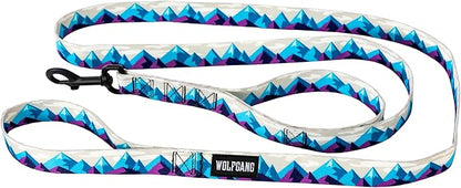 Wolfgang Heavy Duty Dog Leash, Pull-Tested for Walking & Training, RockyPeaks Print, Dual Handle Large