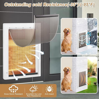 Large Dog Door Replacement Flap with Screws, Compatible with PAC11-11039, Measures 10 1/8" X 16 7/8", Doggy Door Replacement Flap, Weather Resistant and Easy to Install