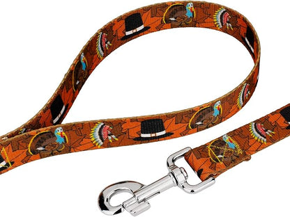 Country Brook Petz - Thanksgiving Tradition Everyday Dog Collar and Leash - Awesome Autumn Collection Featuring Designs You'll Fall for (1 Inch, Extra Large)