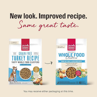 The Honest Kitchen Whole Food Clusters Grain Free Turkey Dry Dog Food, 1 lb Trial Pouch