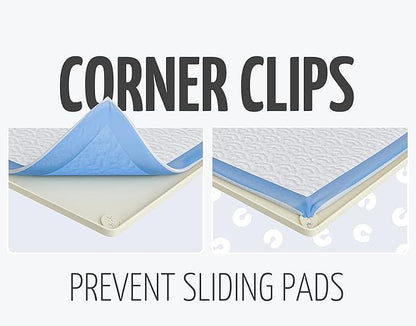 TidyFriend 3 Pk Pee Pad Holder Tray Fits for 30” x 23” Pee Pads with Corner Lock Holes, Raised Edges, Non-Spill, Easy to Clean Silicone Dog Potty Tray Holder for Indoor Floor Protection (Beige)