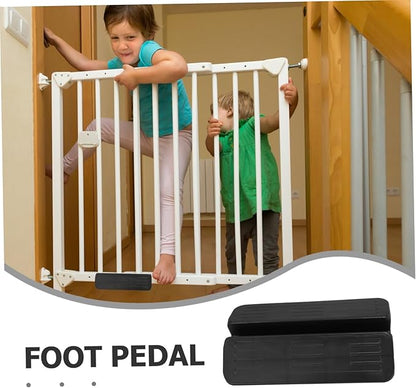 Milisten Safety Door Gate Bottom of Door Kick Plate Freestanding Pet Gates for Dogs Pet Gate Support Feet Fence Hardware Front Door Kick Plate Pet Gate Stairs Black Plastic