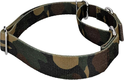 Country Brook Petz - Woodland Camo Martingale Dog Collar and Leash - Camouflage Collection Featuring Rugged Designs (1 Inch, Large)