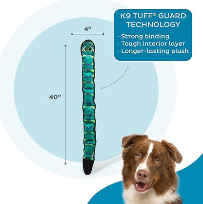 Outward Hound Durablez Snake – Squeaky Plush Dog Toy, No Stuffing for Less Mess, Interactive & Tough, 6 Jumbo Squeakers, Puppies & Dogs, X-Large, 40"