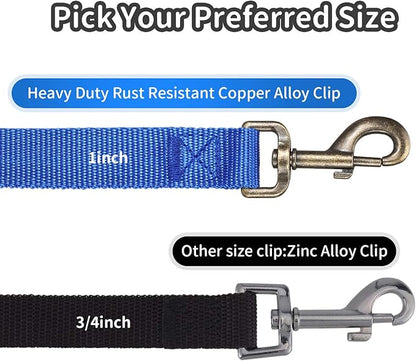 HIKISS Long Dog Leash Obedience Recall Training Agility Lead with Thickening Material for Large Dog - 15ft 20ft 30ft 50ft 100ft Training Leash (Black 50ft)