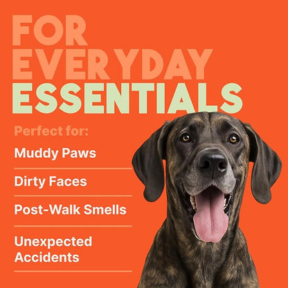 TropiClean Papaya & Coconut Dog Wipes for Paws and Bottom | Deep Cleaning Dog Grooming Wipes | Safe for The Face | Cat Friendly | 400 Count