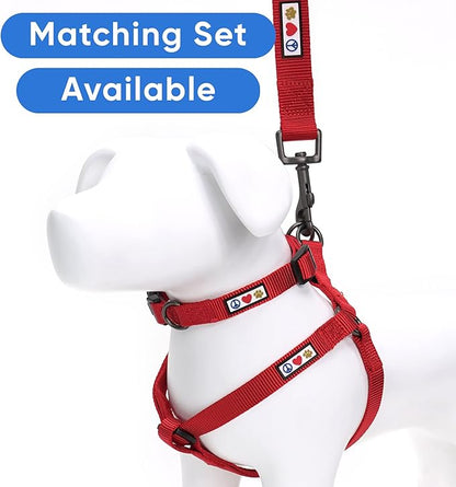 Pawtitas Solid Step-in Dog Harness – Adjustable No-Pull Vest for Puppies to Seniors, Safe & Comfortable S Red