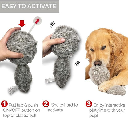 Hyper Pet Doggie Tail Interactive Plush Automatic Dog Toys, Durable, Wiggles, Vibrates, and Barks, Batteries Included, for All Dog Breeds, Boredom Buster