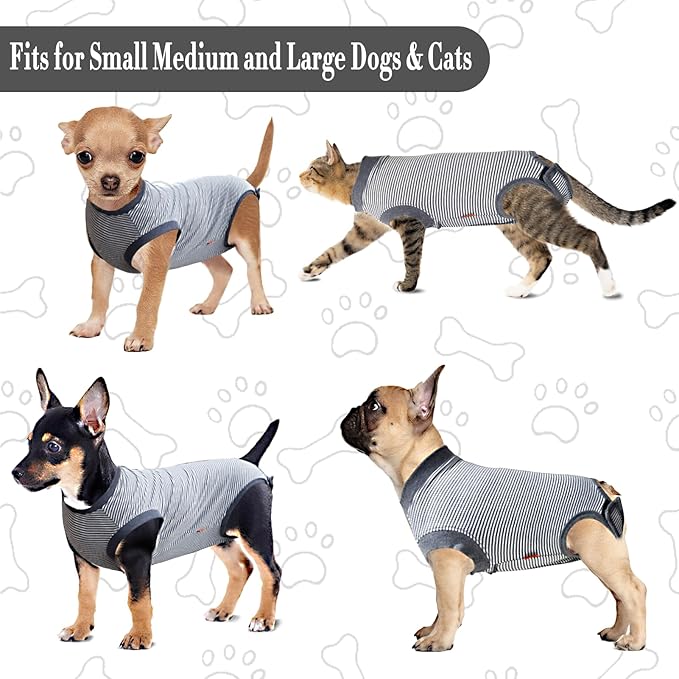 Dog Recovery Suit, Dog Surgical Recovery Suit, Onesie Bodysuit for Surgery Neuter Male Female, Spay Shirt for Anti Licking, Gray, XL