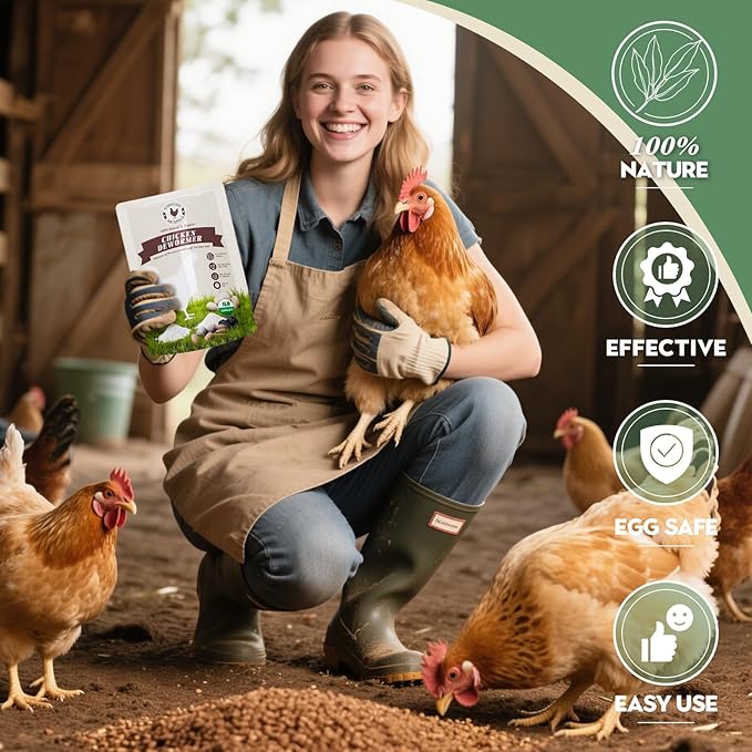 Chicken Dewormer Powder - 2LB | All-Natural Formula for Effective Worm Relief & Poultry Gut Health | Safe for Laying Hens & Eggs | Trusted Farm Solution