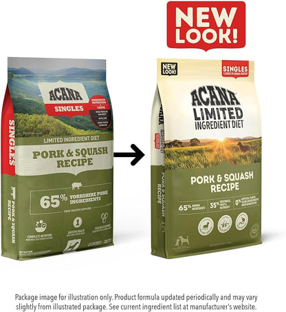 ACANA Singles Limited Ingredient Grain Free High Protein Dry Dog Food Pork & Squash Recipe 4.5lb Bag