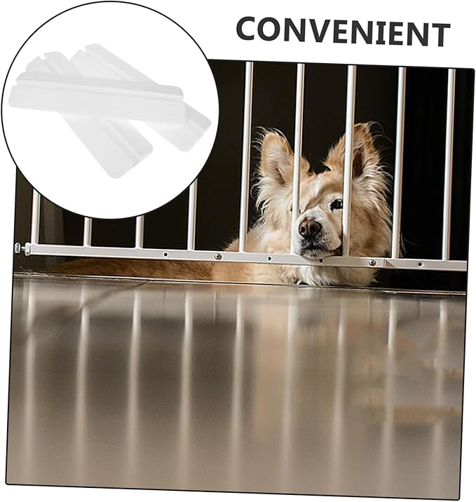 Toyvian 3pcs Indoor Dog Fence for Small Medium Large Pets Safety Door Fixator Anti-Kick Pedal Plastic Guardrail for Baby Gates and PET Barrier