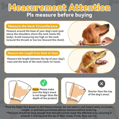 Upgraded Dog Cone Collar for Large Medium Dogs, Soft Dog Cone with Double-Layer Design, Adjustable Pet Recovery Collar for Dogs After Surgery, Elizabethan Collar (XL, Grey)