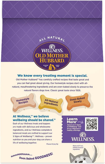 Wellness Old Mother Hubbard Classic Original Mix Dog Biscuits, Natural Training Treats, 4 Flavors, Small Size, 3.8 lb Bag