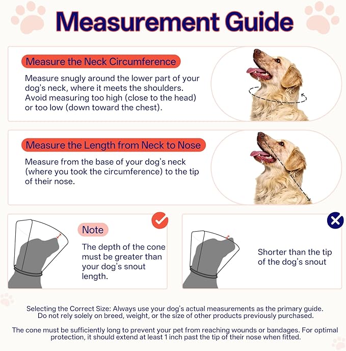 Upgraded Dog Recovery Cone Collar, Adjustable Soft Transparent E-Collar for Large Medium Small Dogs, Post-Surgery Protective Elizabethan Neck Collar, Rose Red, L