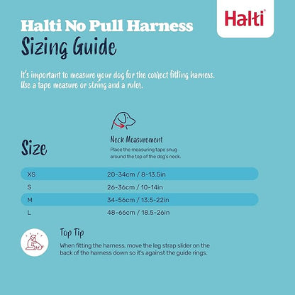 Halti No Pull Harness - Stop Your Dog Pulling on The Leash. Adjustable, Lightweight and Easy to Use. Reflective Dog Training Harness for Toy and Small Dogs (Size XS, Cobalt Blue)
