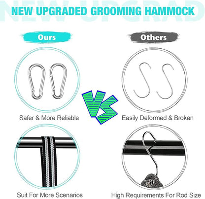 ATESON Dog Grooming Hammock - Upgrade Pet Grooming Harness for Nail Trimming (S 30lb), Dog Sling for Nail Clipping, Dog Hanging Holder Hanger for Cutting Nail with Nail Clippers