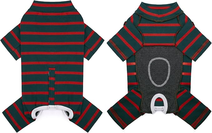 Dog Surgery Recovery Suit for Male/Female, Post Surgery Dog Shirt, After Surgery Dog Bodysuit, E-Collar & Cone Alternative Surgical Clothes, Anti-Licking Dog Snugly Onesie, Dark Green